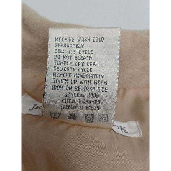 Jessica Holbrook Suede 100% Leather Jacket Sz 1X Beige Button Front - Picture 8 of 8